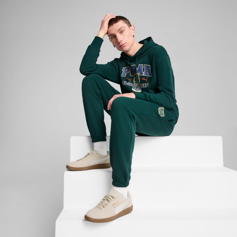 PUMA SPORTS LEGACY Graphic Mens Green Hoodie - Image 3